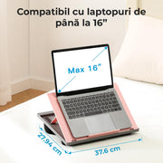 Suport laptop reglabil cu perna NextWave® – 9 unghiuri ajustabile, suport pentru laptop pana la 15
