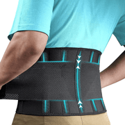 Centura lombara premium, protective 360°, compresie dubla, suport lombar pentru hernie de disc, hernie inghinala, centura spate lombosacrala, spondiloza lombara, corector postura