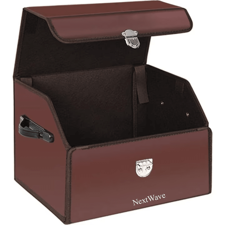 Organizator portbagaj auto Premium NextWave®️, Multifunctional, Pliabil, Rezistent, Manere Laterale, Prindere cu catarame, 1 compartiment mare, 38x31x30 cm