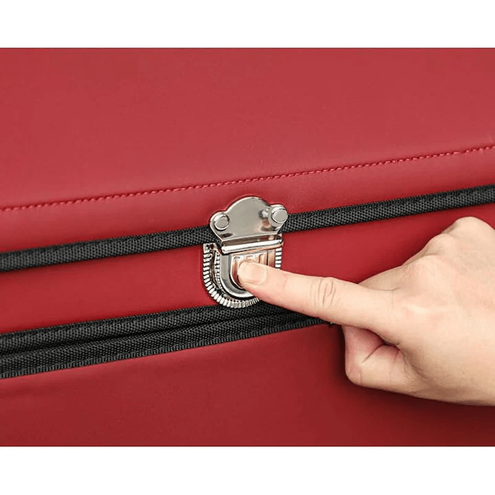 Organizator portbagaj auto Premium NextWave®️, Multifunctional, Pliabil, Rezistent, Manere Laterale, Prindere cu catarame, 3 compartimente mari, 75x31x30 cm, Rosu