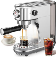 Espressor profesional NextWave® 20 bari, 1350W, rezervor 1.3L, din otel inoxidabil, spumator lapte integrat, functii automate pentru espresso, cappuccino, latte si alte bauturi pe baza de cafea