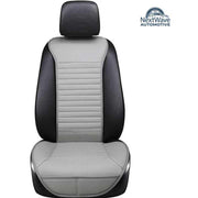 Husa scaun auto universala NextWave®️, ofera protectie scaun fata, universala, masina personala, taxi, ride sharing, antialunecare, material respirabil, pentru toate sezoanele, Piele PU gri