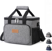 Geanta termoizolanta 9L NextWave® – portabila, cu compartiment spatios si buzunare laterale, curea ajustabila si maner dublu, pastreaza alimentele si bauturile reci sau calde pana la 12 doze de 330 ml, ideala pentru picnic, birou si calatorii, Albastru