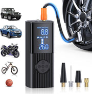 Compresor auto portabil NextWave, 150 PSI, baterie 7800 mAh, negru, 15x6x6cm