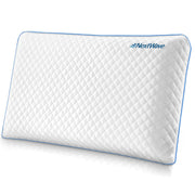 Perna ortopedica pentru dormit NextWave®️, Spuma cu Memorie cu gel ventilata, Husa detasabila cu 2 zone termice, ergonomica pentru Gat si Suport Cervical, Ideala pentru dormitul lateral, spate sau stomac, beneficii medicale