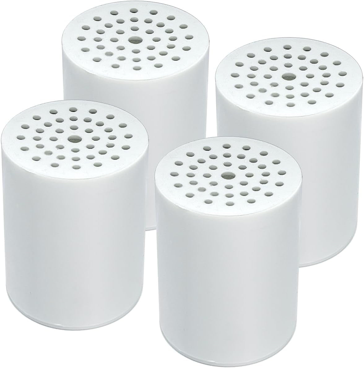Set 4 Filtre de apa premium NextWave® pentru para de dus cu 4 stagii de filtrare, usor de instalat, infuzie de minerale si Vitamina C, elimina Clorul, metalele grele, impuritatile si mirosurile neplacute, purificator apa de baie, Alb
