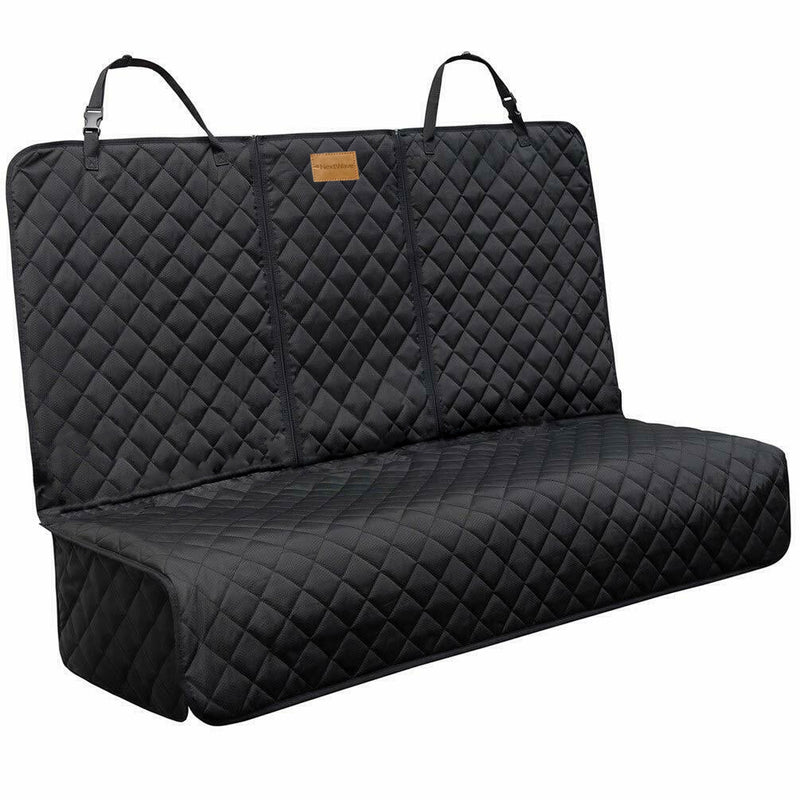 Husa scaune auto pentru transport animale NextWave®️, universala, caini si pisici, taxi, ride sharing, ofera protectie bancheta spate, impermeabila, antialunecare, negru