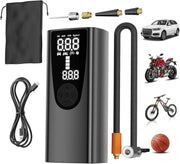 Compresor portabil electric NextWave® – pompa de aer reincarcabila 6000 mAh, presiune 0, 1-10, 3 bar (150 PSI), display digital, LED iluminare, 4 moduri presetate pentru masina, motocicleta, bicicleta si mingi, incarcare USB-C