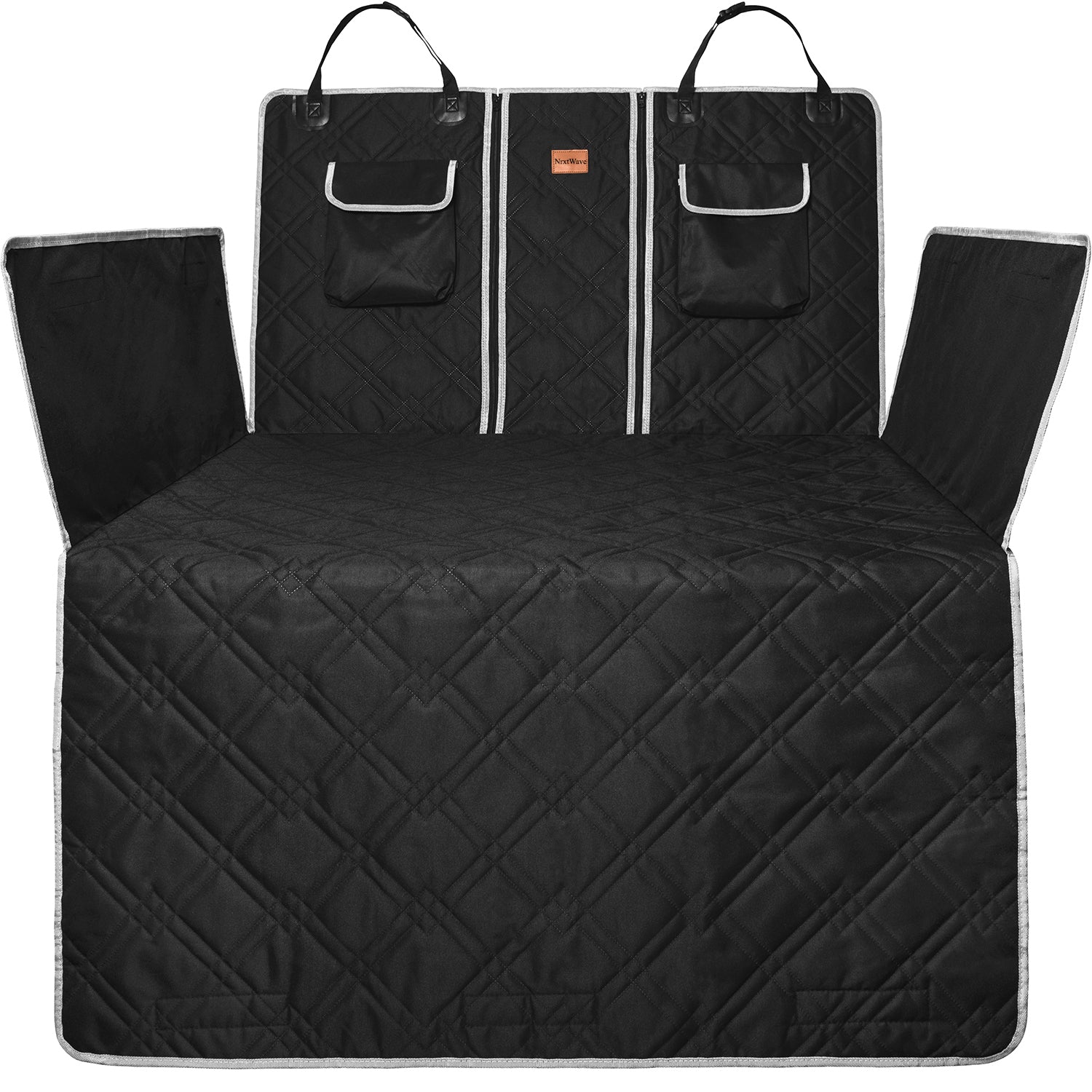 Husa auto portbagaj de protectie si transport animale NextWave®️, caini si pisici ofera protectie sporita, universala, taxi, ride sharing, impermeabila, antialunecare, pentru utilizare intensa, neagra