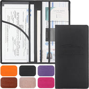 Organizator documente auto NextWave®️, port-document pentru inmatriculare si asigurare, mapa pliabila cu buzunare multiple, material PU rezistent, dimensiuni 26×24 cm deschis si 13×24×1 cm pliat, Maro