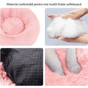 Pat pentru Câini și Pisici NextWave, Rotund, Antiderapant, Roz, 50cm