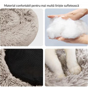 Pat Pentru Caini Sau Pisici NextWave®, pentru animale de companie, Rotund, Antiderapant, Confortabil Si Usor De Curatat, Universal,