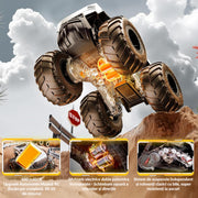 Masina cu telecomanda RC Cybertruck BeGenius®, 4WD Off-Road 1:16, Pentru Toate Tipurile de Teren, 360° Drift, Baterii tip acumulator reincarcabile, LED-uri, Rezistenta la Apa, Jucarie Potrivita pentru Copii si Adulti +4 ani, Gri