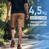 Carucior turistic pliabil NextWave®, pliere rapida si compacta, capacitate 99, 8 kg, maner ergonomic reglabil anti-cadere, roti silentioase pivotante 360°, cadru din otel carbon si material Oxford 600D, pentru gradina, plaja si camping, Negru