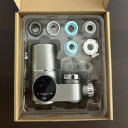 Filtru de apa pentru robinet NextWave®, cu display LED si cartus din carbon activ, reduce clorul, plumbul si metalele grele, imbunatateste gustul apei, instalare rapida, compatibil cu robineti standard 19, 5–23, 5 mm, Gri Mat