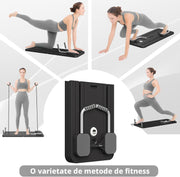 Aparat Pilates Reformer pliabil NextWave® – echipament de antrenament pentru acasa, ideal pentru incepatori si avansati, cadru metalic rezistent, sistem ajustabil pentru exercitii variate, usor de pliat si depozitat