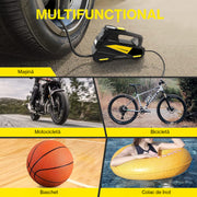 Compresor auto portabil NextWave 12V, manometru digital, 150 PSI, galben-negru