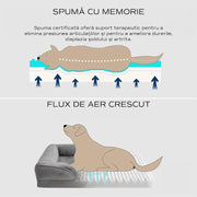 Pat Ortopedic Canapea NextWave, Pentru Câini de Talie Mare, Respirable și Impermeabil