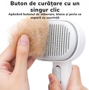 Perie pentru curatarea parului NextWave® de pisici, caini sau alte animale de companie, reutilizabila, Alb cu gri