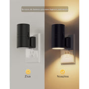Set 2 Lampi de Noapte LED NextWave®, Senzor zi-noapte, Lampa Fara fir, Usor de instalat, Pentru dressing, dulap de bucatarie, baie si scari, Lumina Calda 3000K, Intensitate Reglabila 0-100lm, 1W, 8.8cm x 4.8cm, Negru