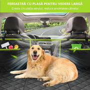 Husa scaune auto protectie si transport animale extinsa NextWave®️, insertie 3 placi pentru caini, pisici de toate taliile, rezistenta pana la 140 kg, ofera protectie bancheta spate autoturism, pat animale, Universala, Negru cu Verde