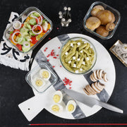 Set 12 Caserole Alimentare din sticla NextWave®️ Capace Etanse, Depozitare Frigider si Congelator, Potrivite pentru Microunde, Fara BPA, Organizare Bucatarie, Inchidere cu 4 Clipsuri, Usor de Curatat, Transparent, Gri
