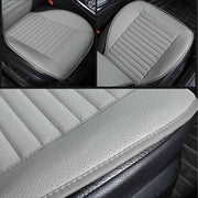 Husa scaun auto universala NextWave®️, ofera protectie scaun fata, universala, masina personala, taxi, ride sharing, antialunecare, material respirabil, pentru toate sezoanele, Piele PU gri