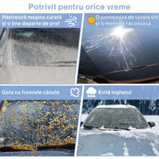 Prelata Auto Premium NextWave®️, Impermeabila, Protectie UV, Praf, Zapada, Inghet, Universala pentru Sedan, Buzunare Oglinzi, Fermoar Usa Sofer, Material Premium, Husa Saculet Depozitare