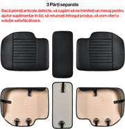 Husa scaun auto ajustabila spate NextWave®️, universala, 127-140 cm, ofera protectie pentru sezut bancheta spate, piele PU, anti-alunecare, design elegant cu buzunare pentru depozitare, Negru