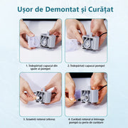Pompa de apa pentru dispenser apa automat NextWave®, tip fantana pentru caini si pisici, compatibila cu fantanile de inox, silentioasa, cablu USB