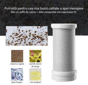 Set 2 cartuse de schimb NextWave® pentru filtru de apa de robinet, 8 etape de filtrare, carbon activ, capacitate 3000 L/cartus – elimina clorul, plumbul si metalele grele, imbunatateste gustul apei