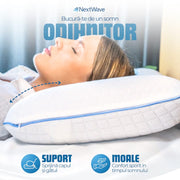 Pernă Ortopedică NextWave – Spumă cu Memorie & Gel Răcoritor | Suport Cervical Ergonomic