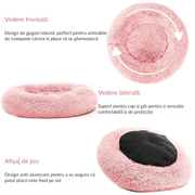 Pat pentru Câini și Pisici NextWave, Rotund, Antiderapant, Roz, 50cm