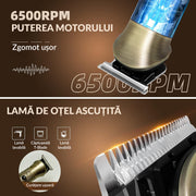 Masina de tuns si Aparat de ras BeGenius 7 in 1, Lame Inox, Fara Fir, Auriu