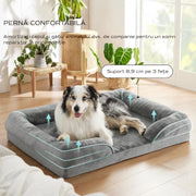 Pat Ortopedic Canapea NextWave, Pentru Câini de Talie Mare, Respirable și Impermeabil