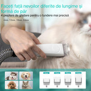 Masina De Tuns Animale, Caini, Pisici NextWave®, Aspirator 5 in 1 pentru toaletarea animalelor de companie si materiale textile, 6 marimi pentru tuns, Usor de Utilizat, Zgomot Redus