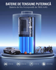 Compresor auto portabil NextWave, 150 PSI, baterie 7800 mAh, negru, 15x6x6cm