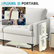 Masa laptop pliabila si reglabila NextWave® – stand multifunctional portabil pentru pat, canapea si birou, 60x40 cm, cu suport pentru tableta si telefon, utilizare ca masa mic dejun, birou de studiu sau suport de scris, design ergonomic si usor de depozit