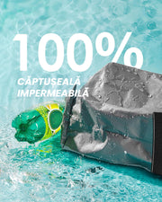 Cos de gunoi auto NextWave®️, capacitate 7,6 L, design pliabil cu capac, buzunare laterale pentru depozitare, material Oxford impermeabil cu captuseala anti-scurgere, dimensiuni 14×20×26 cm, Negru