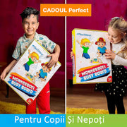 Placa senzoriala NextWave®, tabla de activitati Montessori din lemn cu 14 activitati educationale pentru invatarea abilitatilor motorii fine, jucarie de calatorie pentru copii pentru fete si baieti