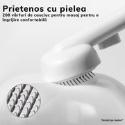 Perie pentru curatarea parului NextWave® de pisici, caini sau alte animale de companie, reutilizabila, Alb cu gri