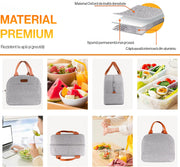 Geanta termoizolanta pranz 11L NextWave® – impermeabila si anti-scurgeri, material Oxford rezistent cu interior folie aluminiu, pastreaza alimentele si bauturile reci sau calde, dimensiuni 29×18×22 cm, ideala pentru birou, picnic si calatorii, Gri