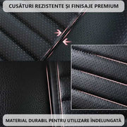 Husa scaun auto universala NextWave®️, ofera protectie scaun fata, universala, masina personala, taxi, ride sharing, antialunecare, material respirabil, pentru toate sezoanele, Piele PU bej