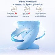 Perna ortopedica pentru dormit NextWave, Spuma cu Memorie cu gel ventilata, Husa detasabila cu 2 zone termice, ergonomica pentru Gat si Suport Cervical, Ideala pentru dormitul lateral, spate sau stomac, 60x40x9 cm