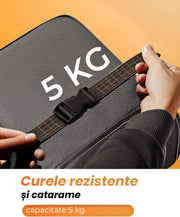 Cos de gunoi auto NextWave®️, capacitate 7,6 L, design pliabil cu capac, buzunare laterale pentru depozitare, material Oxford impermeabil cu captuseala anti-scurgere, dimensiuni 14×20×26 cm, Negru