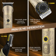 Masina de tuns si Aparat de ras BeGenius 7 in 1, Lame Inox, Fara Fir, Auriu