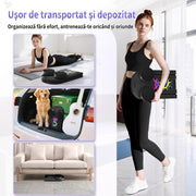 Placa Pilates multifunctionala 6-in-1 NextWave®, antrenament corporal complet si sculptare abdomene, functie rebound, afisaj inteligent cu cronometru si numaratoare, din polipropilena PP, pliabila si portabila, pentru fitness acasa, Negru