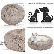 Pat Pentru Caini Sau Pisici NextWave®, pentru animale de companie, Rotund, Antiderapant, Confortabil Si Usor De Curatat, Universal,