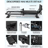 Aparat Pilates Reformer pliabil NextWave®️, antrenament complet pentru acasa, rezistenta dubla cu 4 arcuri si 5 corzi, jump board inclus, bara reglabila in 4 pozitii, cadru din otel carbon, sarcina maxima 181,4 kg, 231,9 cm, Negru