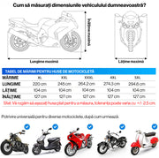 Husa motocicleta XXXL NextWave® – 264 × 104 × 127 cm, impermeabila, protectie UV si praf, rezistenta la ploaie si vant, pentru sport, touring, scuter si chopper